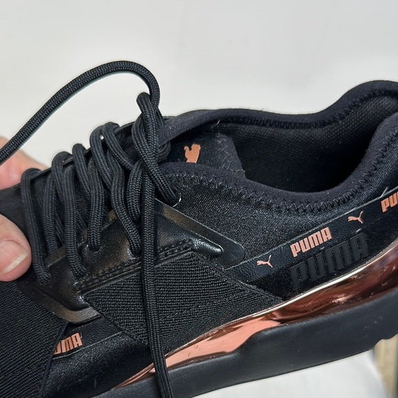 Puma Muse X-2 Black Sneakers with Mesh Upper and Cushioned Midsole - Picture 12 of 14